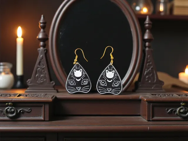 Cat ouija earrings
