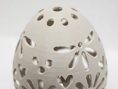 Easter Egg with LED Tea Light