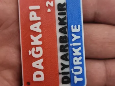Customizable City & Plate Keychain Template