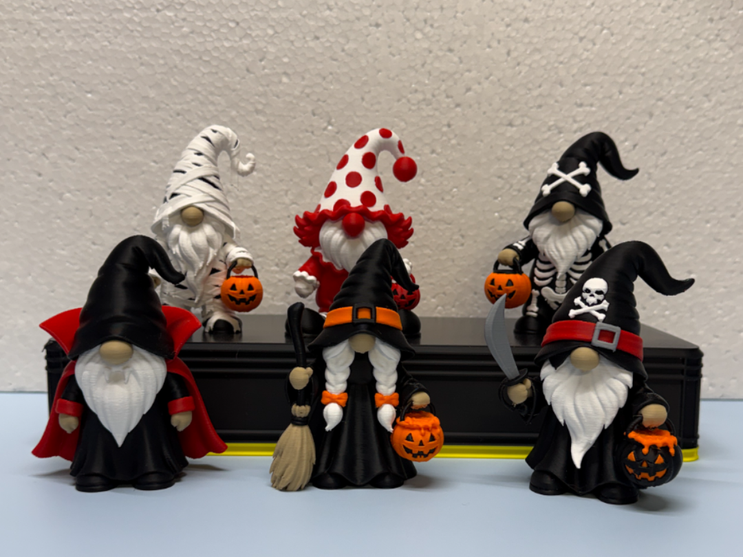 Halloween Gnome Collection - 6 Cute Spooky Gnomes 3D model