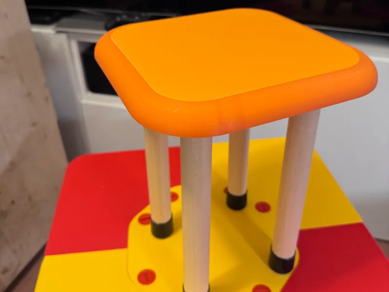 Small Stool chair or plant stand with wooden legs