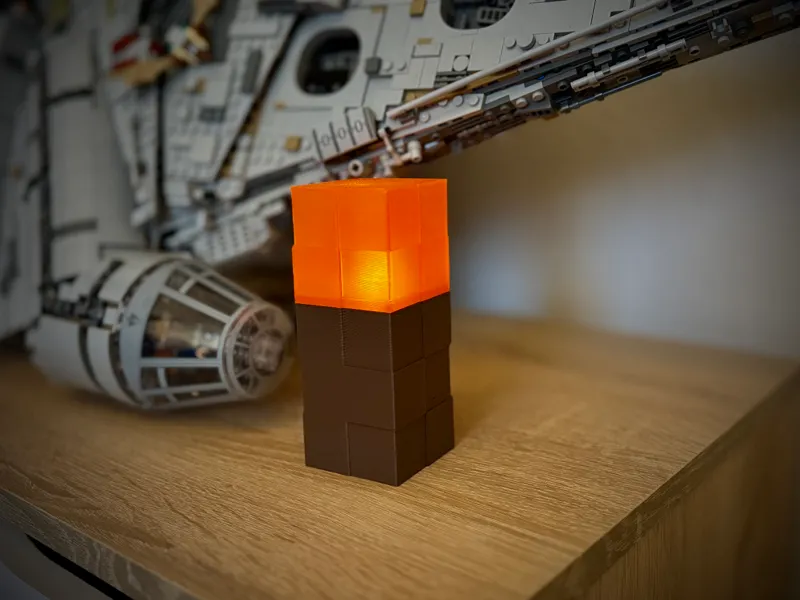 Minecrat torch (for a tea light candle)