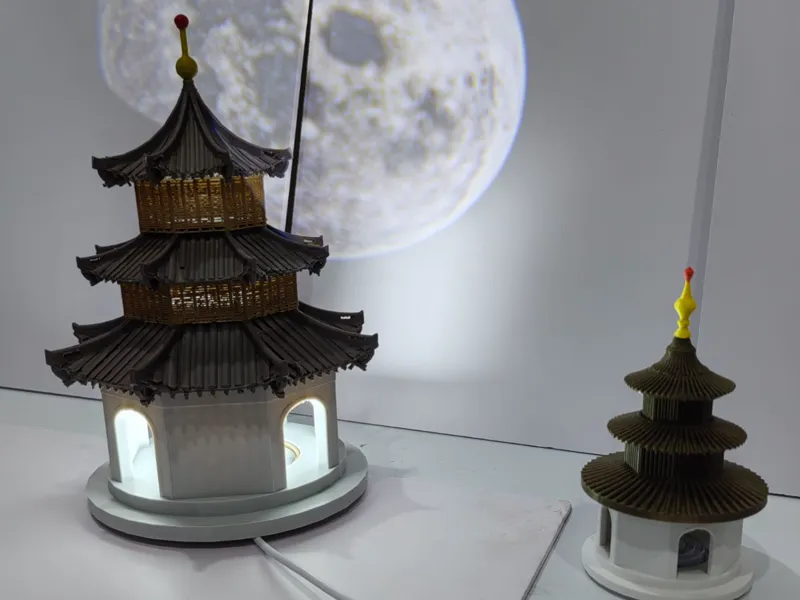 扬州四望亭（拓竹灯）