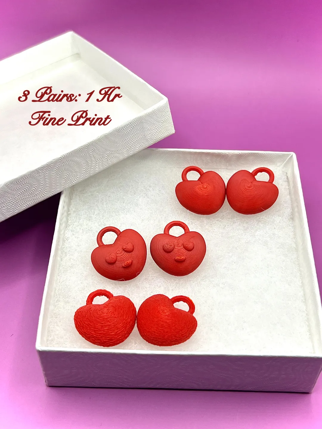 Heart Eyes for You / Heart Earrings / 4 Pairs / view 4