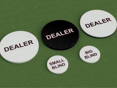POKER CHIPS Dealer Small Big Blind