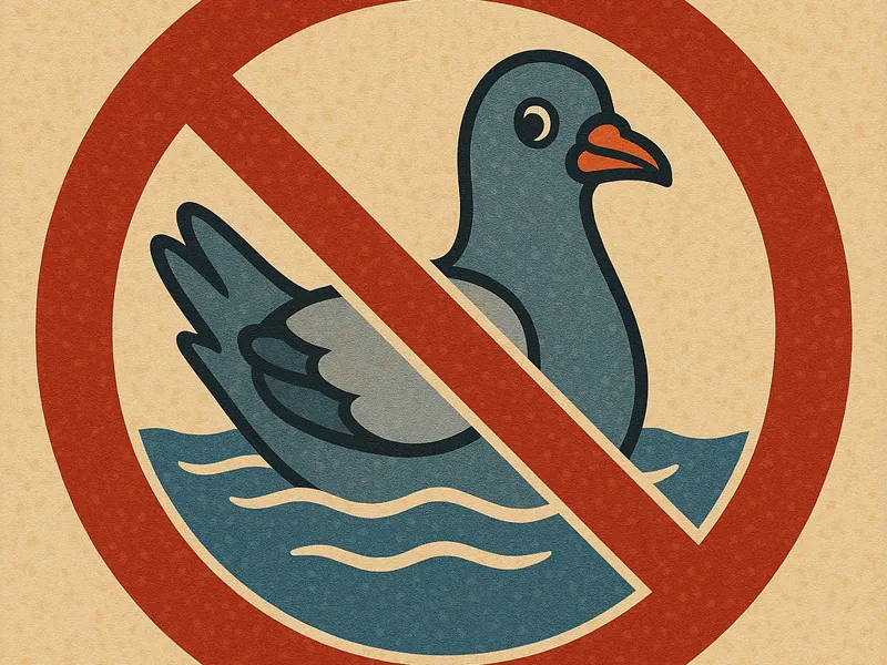 spaßiges Baden verboten Schild