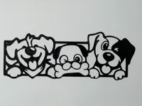 Silhouettes de chiens mignons murales — photo 2