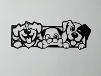 Silhouettes de chiens mignons murales — photo 3