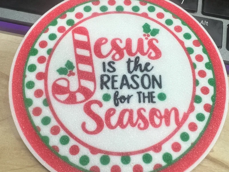 Christmas Coaster Jesus is the Reason