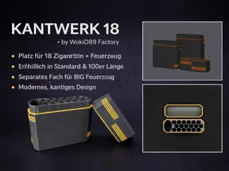 KANTWERK 18 (Zigarettenbox) 18 Zigaretten + Feuer