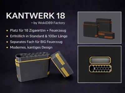 KANTWERK 18 (Cigarette Box) 18 Cigarettes + Lighter