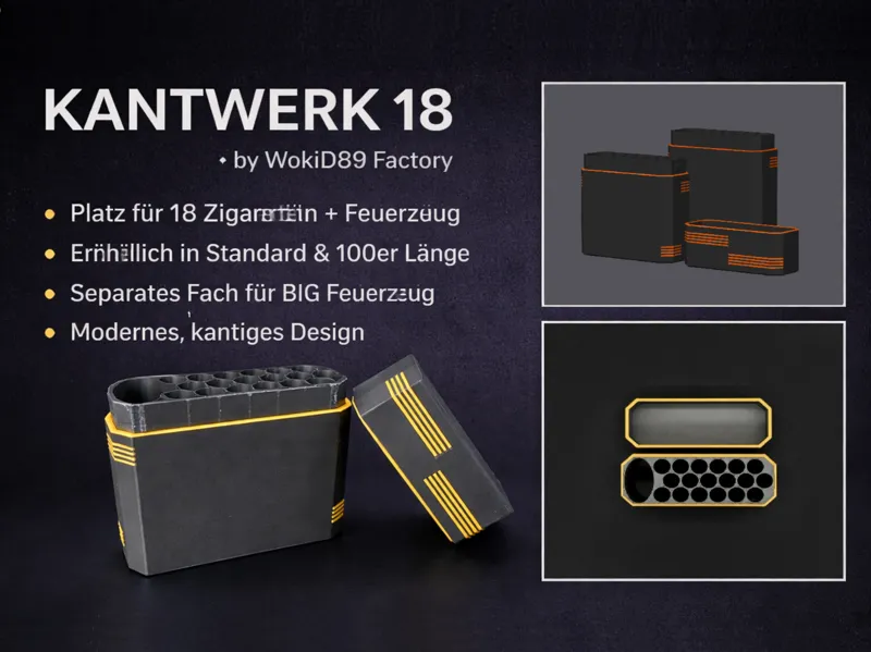KANTWERK 18 (Zigarettenbox) 18 Zigaretten + Feuer