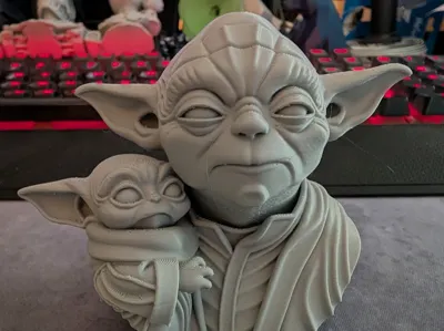 Yoda and Baby Yoda bust