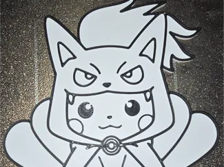 Poncho Pikachu Ninetails Coloring Panel
