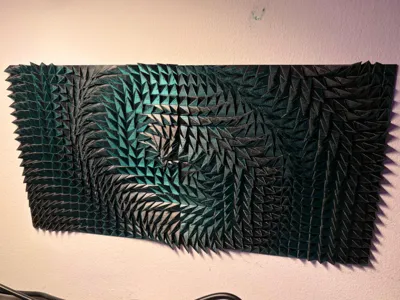 wall art, spiral spikes