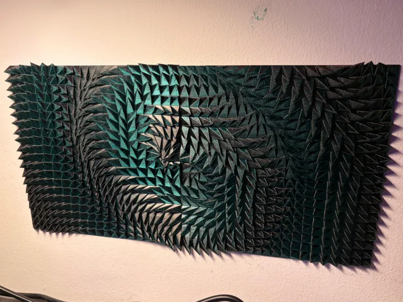 wall art, spiral spikes