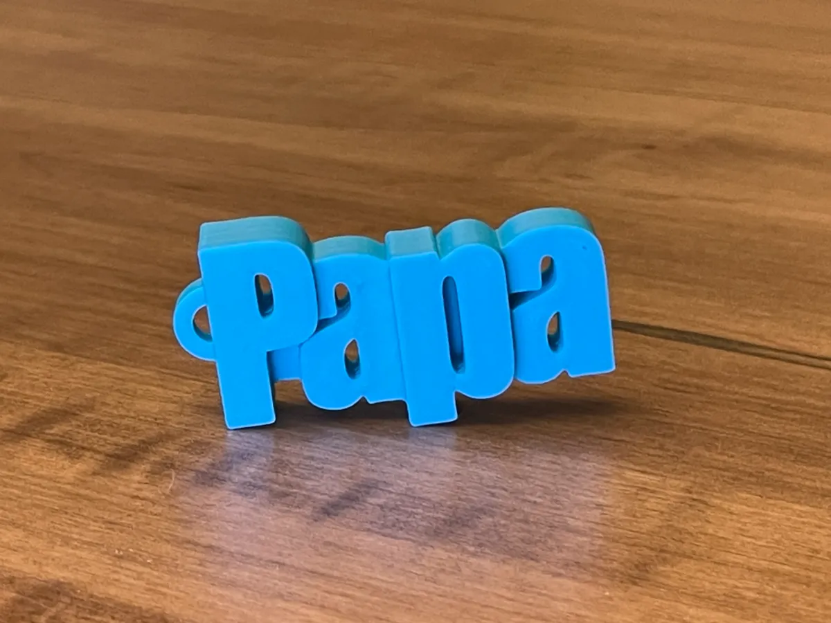 Papa Name Keychain - Free 3D Print Model - MakerWorld
