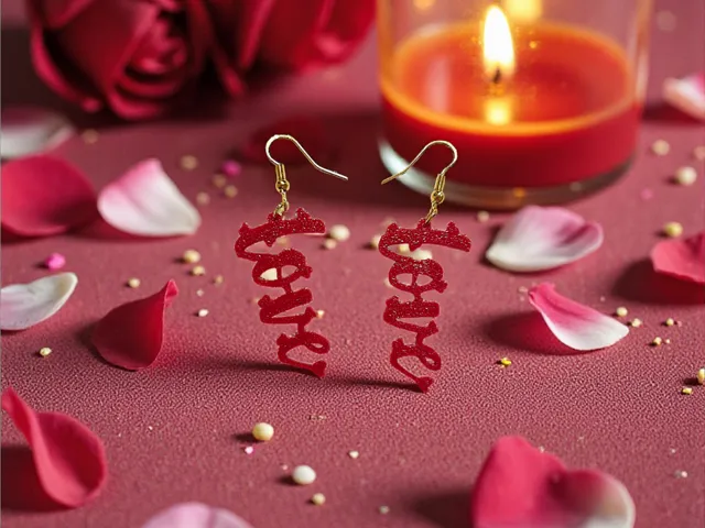 Love lettering earrings