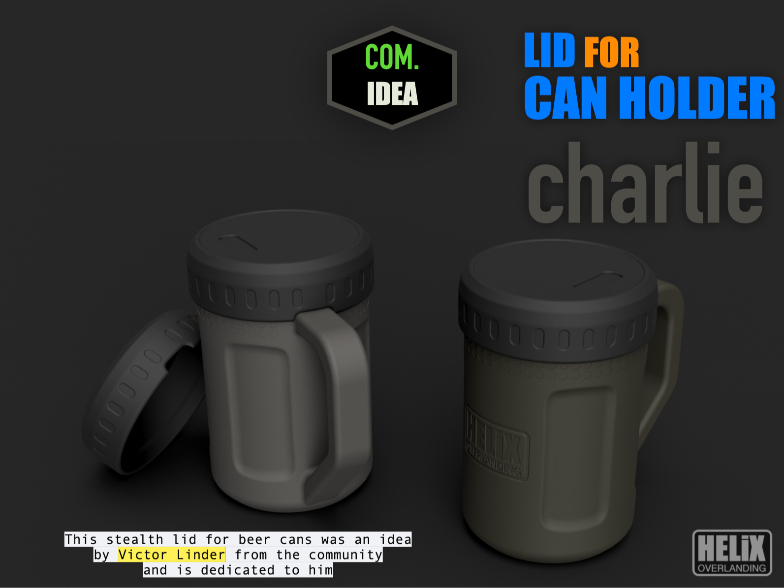 Stealth  "Coffee" Lid for CAN HOLDER Charlie