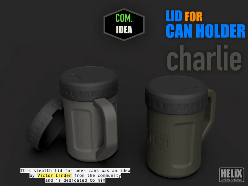 Stealth "Coffee" Lid for CAN HOLDER Charlie