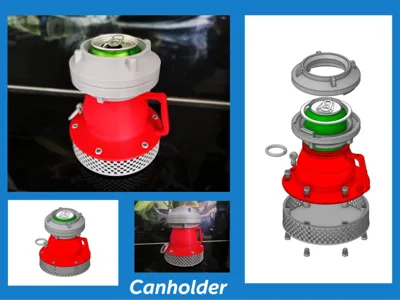 Can holder / fire department design