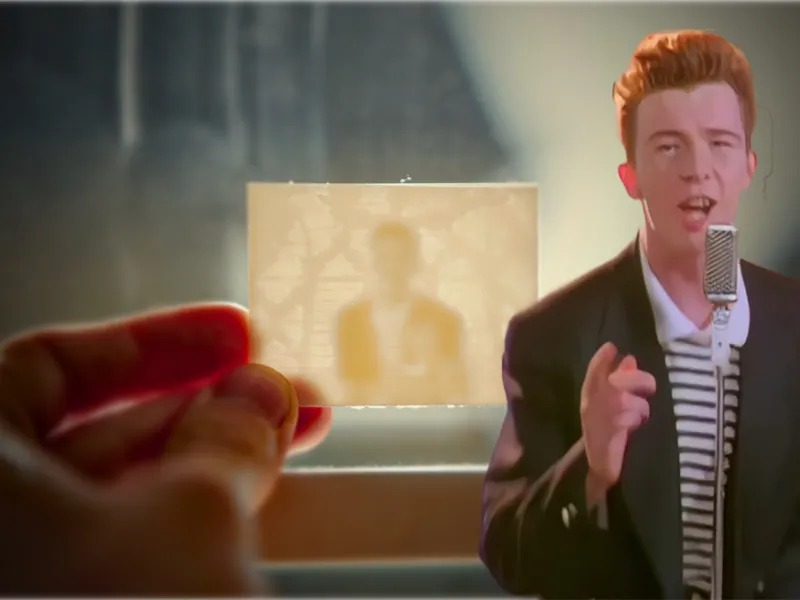 Rick Roll Lithophane
