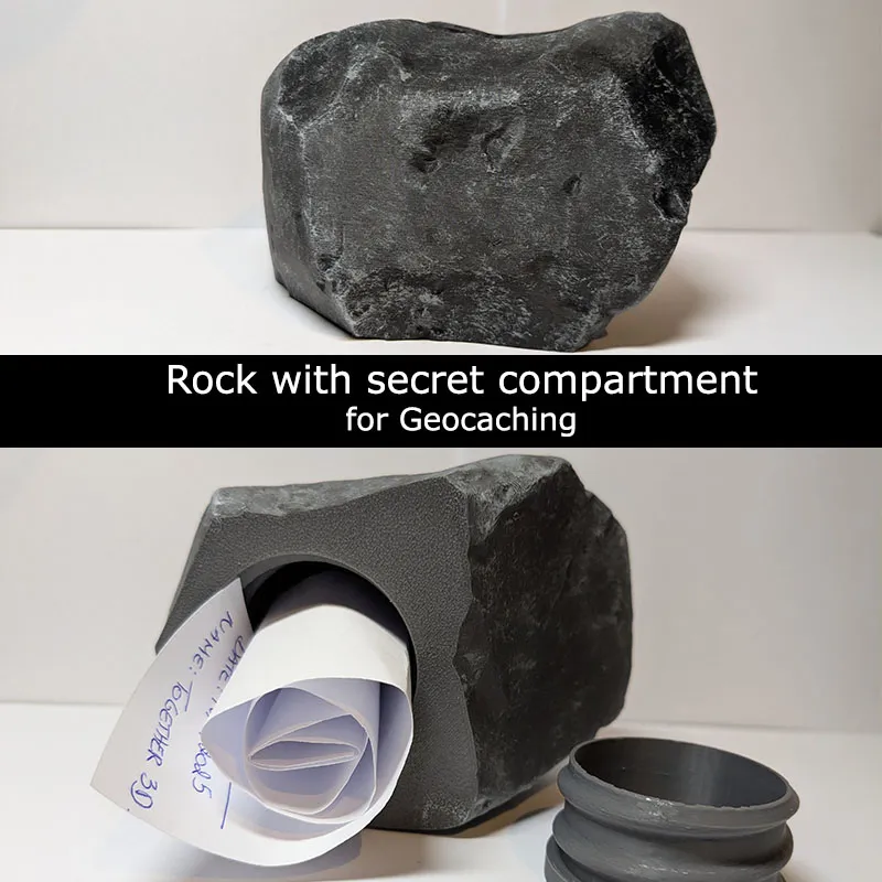 Rock with secret compartment - for geocaching view 2