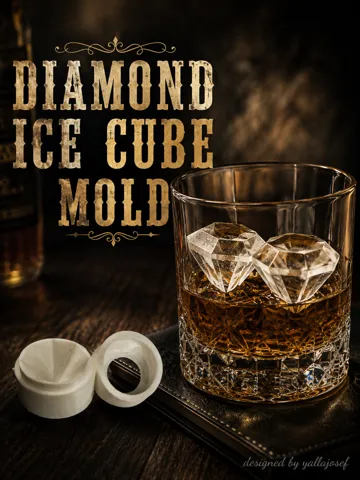 Letrero o emblema decorativo: Diamond Ice Cube Mold — vista de referencia 2