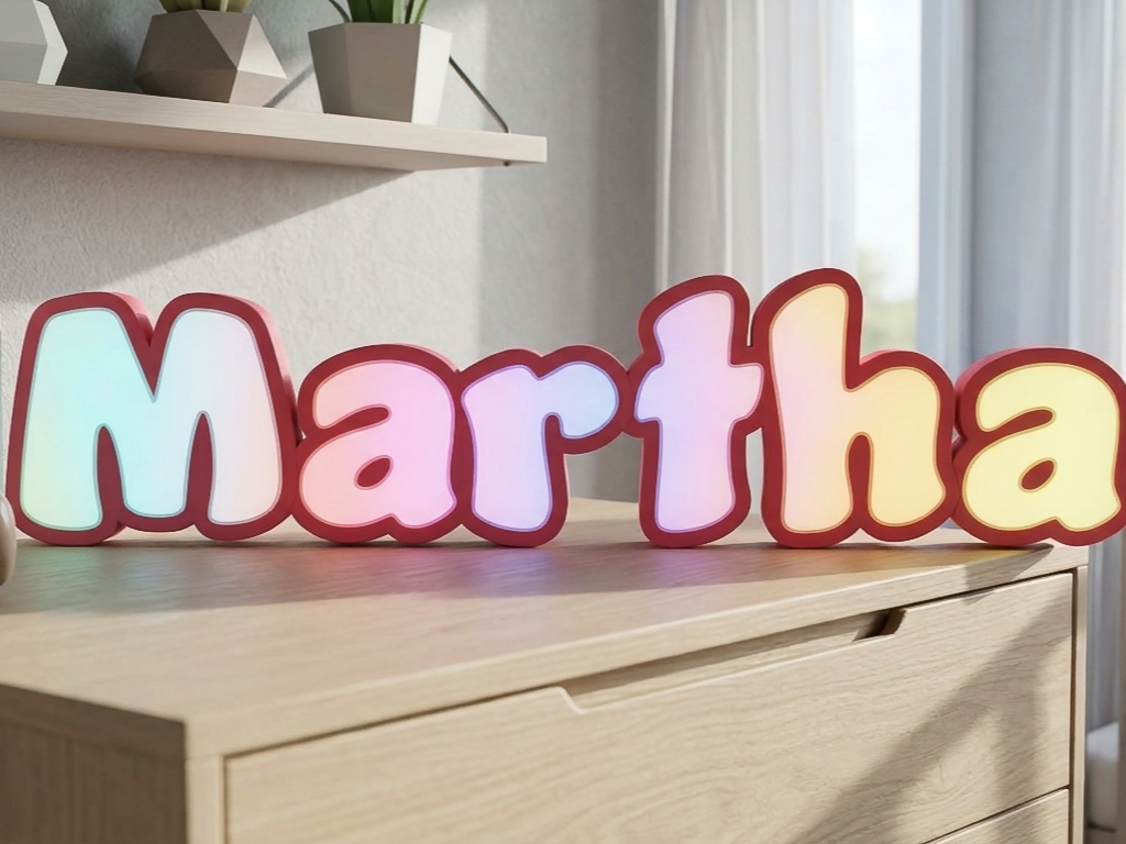 Namenlampe Martha | LED Lampe fürs Kinderzimmer