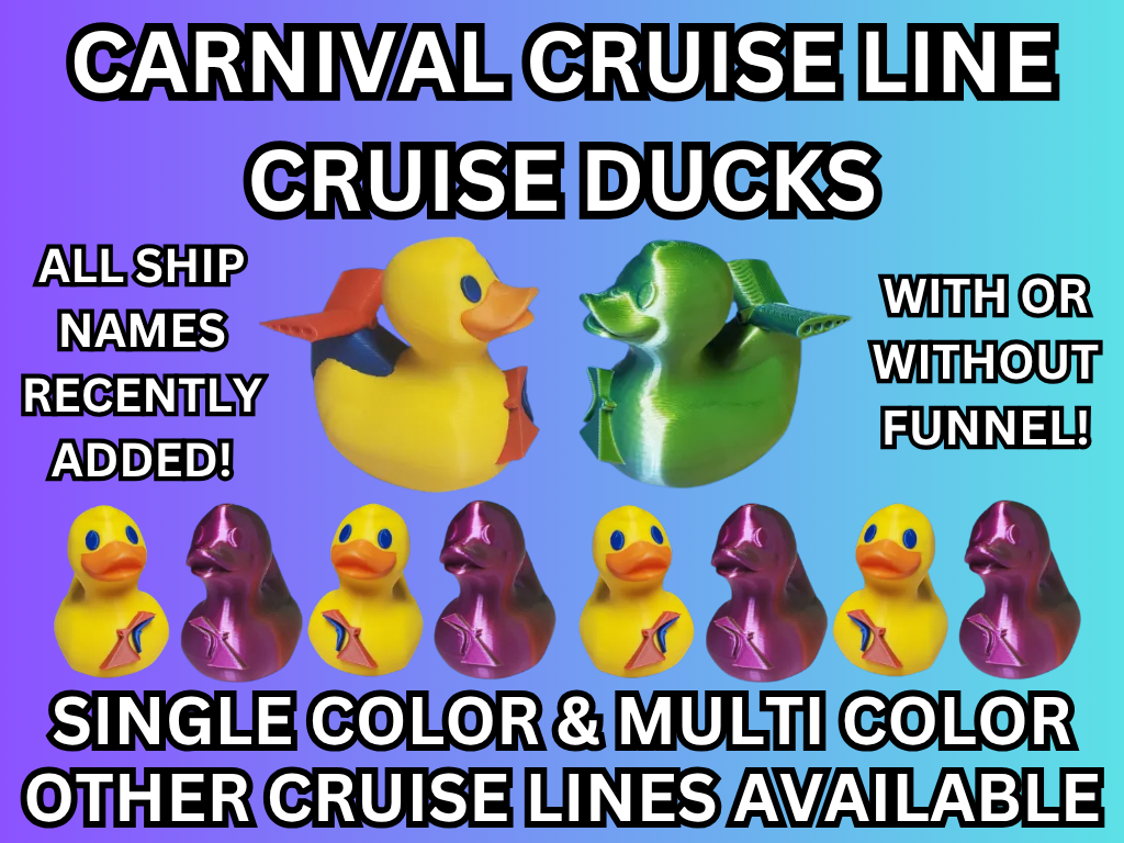 Carnival Cruise Line Duck With Funnel and Without