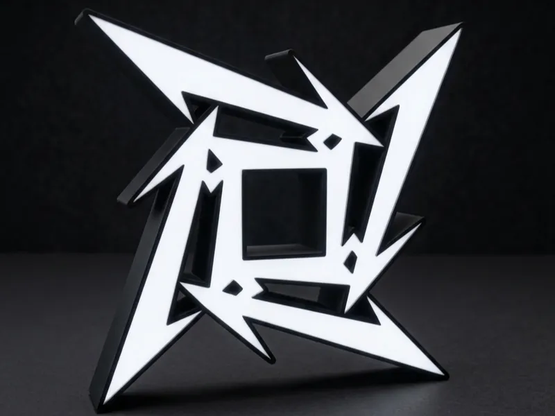 Metallica Ninja Star Logo - 3D Light Box