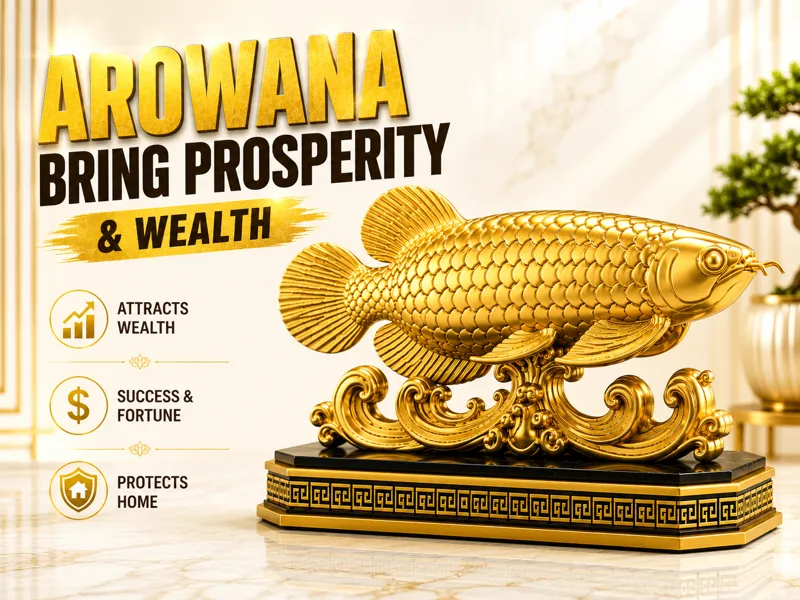 Golden Arowana Wealth Sculpture