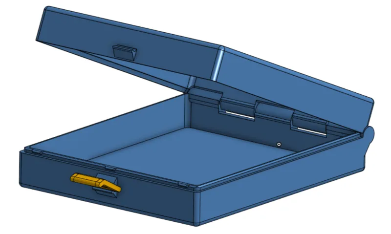 Box 75x90x24mm with optional insert for 4 batteries 18650 - print in place - Safe storage