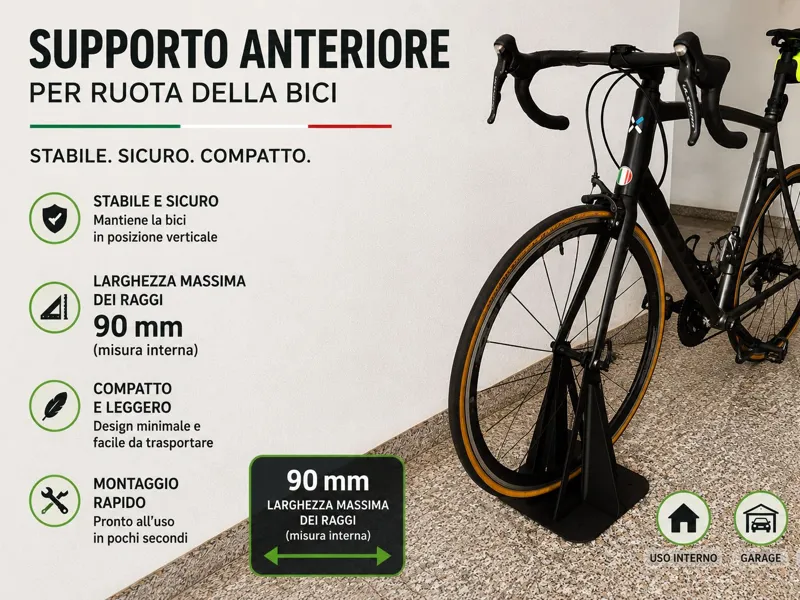supporto ruota anteriore bici in pla