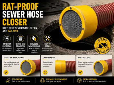 Rat- proof sewer hose closer