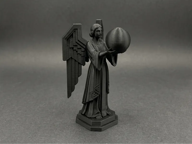 Art Deco Angel Sculpture - Holding Sphere