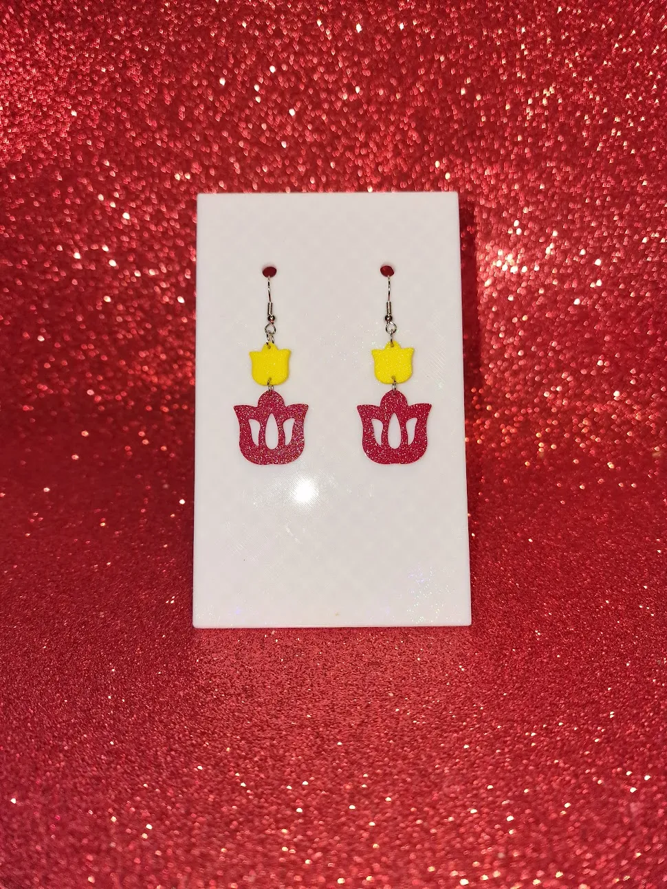 Tulip earrings view 2