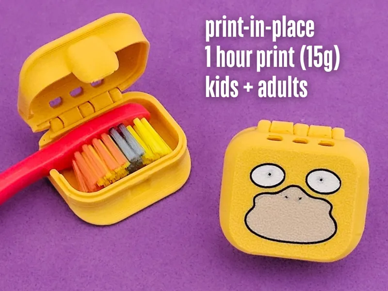 Pocket Monster Toothbrush Case – PsyDuck Edition
