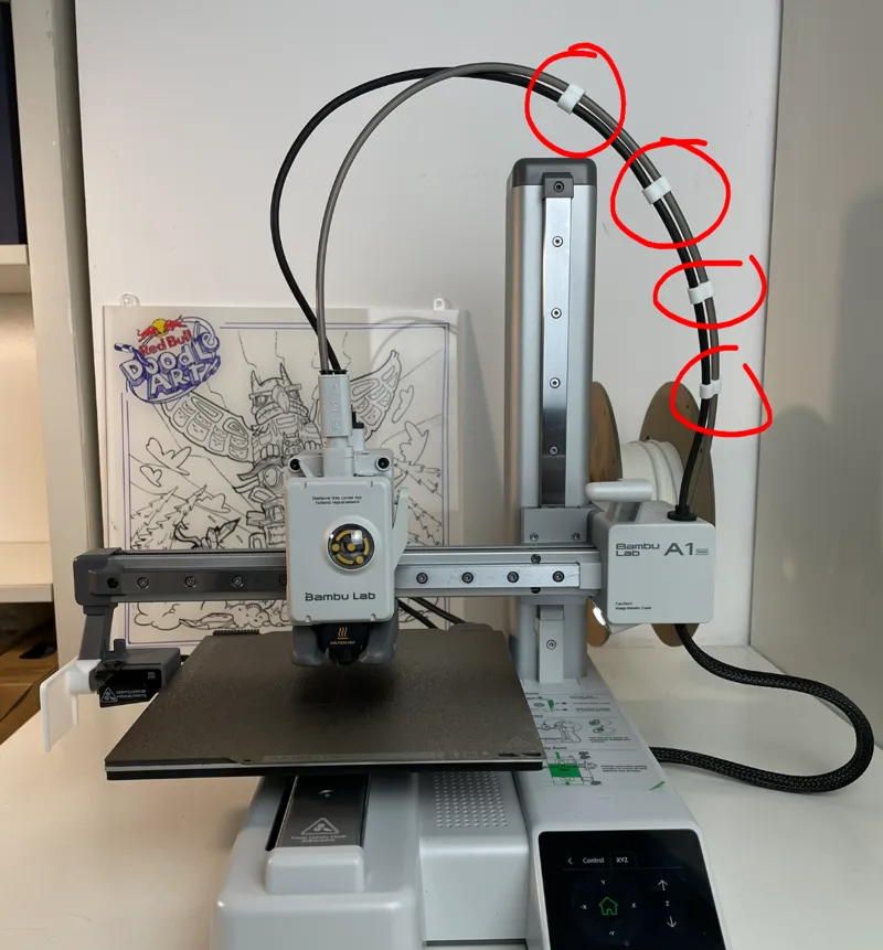 Clip for A1 cable and PTFE tube V2 updated