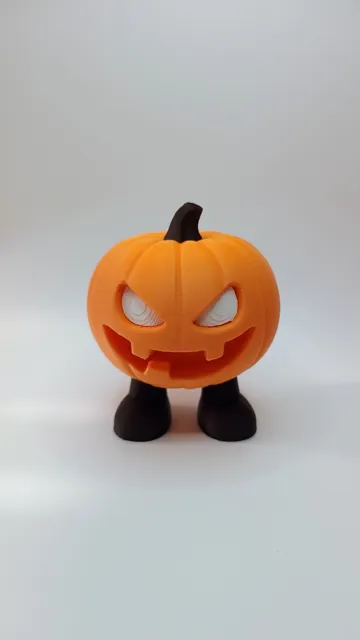 Accesorio para impresora 3D: Halloween-Kürbis "Grinskopf" mit Beinen — vista de referencia 3