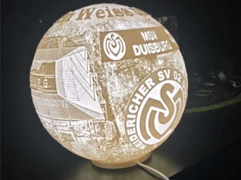 MSV Duisburg Mond Lampe 17,5cm