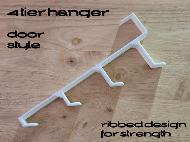 4 Tier Door Hanger - Dual Ribbed Design