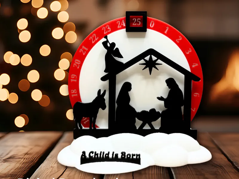 Nativity Christmas Countdown No AMS Needed.