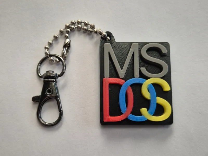MS-DOS Logo Keychain