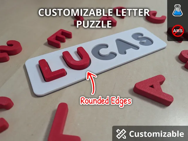 Customizable Letter Puzzle – Type Any Name!