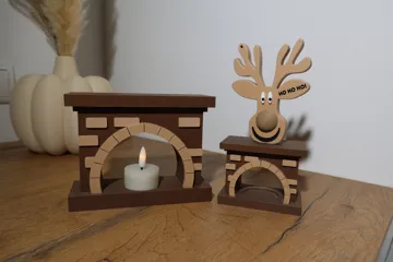 Figura decorativa: Cozy Christmas Fireplace – 1 Tea Light — vista de referencia 3