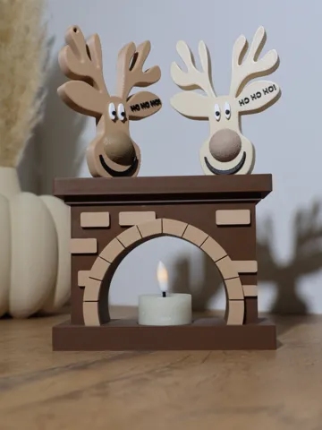 Figura decorativa: Cozy Christmas Fireplace – 1 Tea Light — vista de referencia 2
