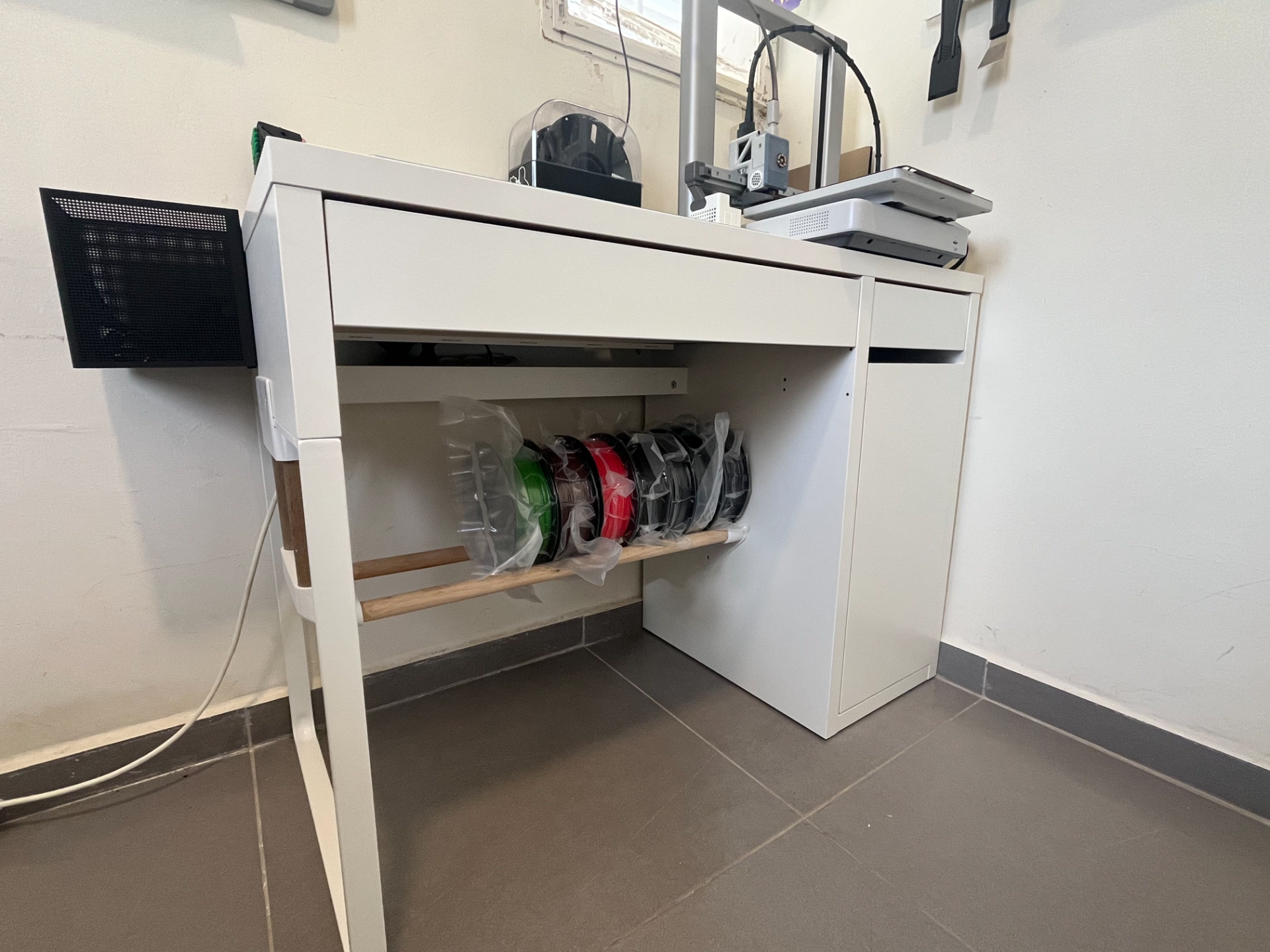 IKEA Micke spool storage