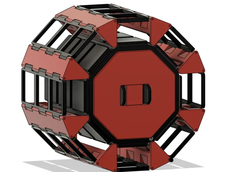 Rolling Gridfinity Octofinity Storage Box 3x1x4