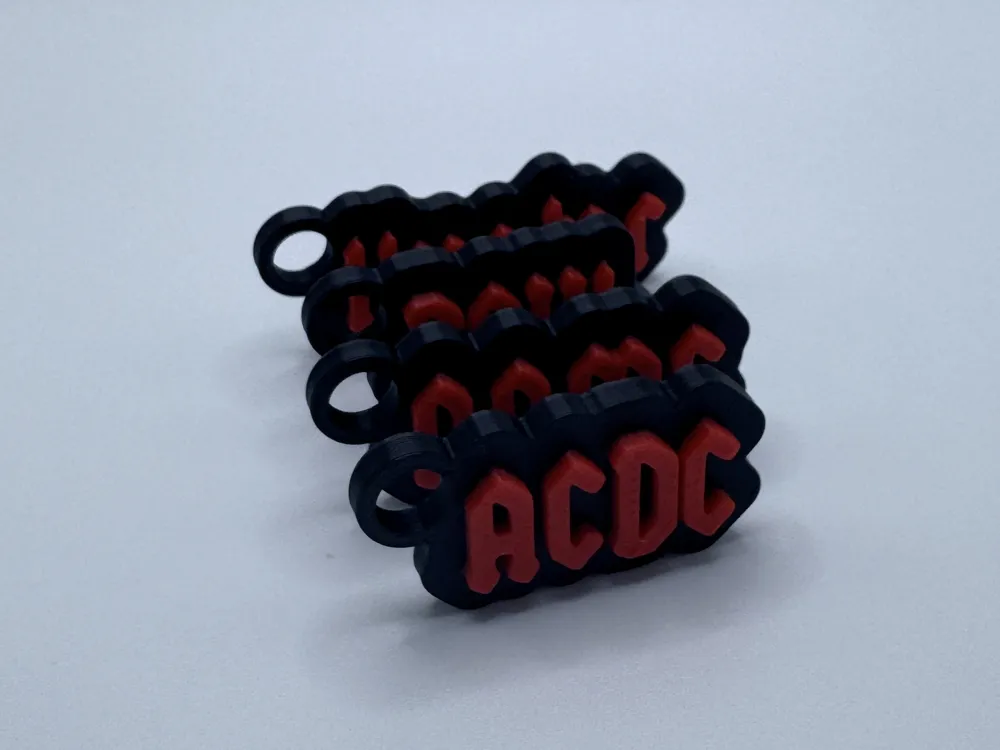 ACDC Rock Font Customizable Keychain Generator - Free 3D Print Model ...